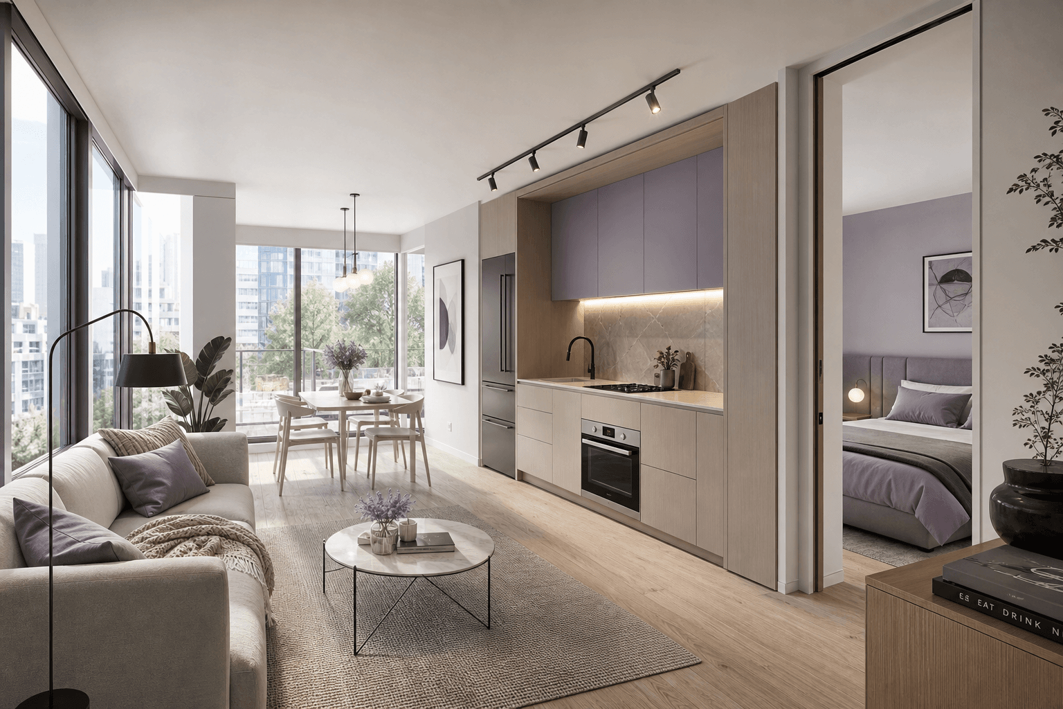 Modern 1-bedroom urban town interior at OG Urban Towns